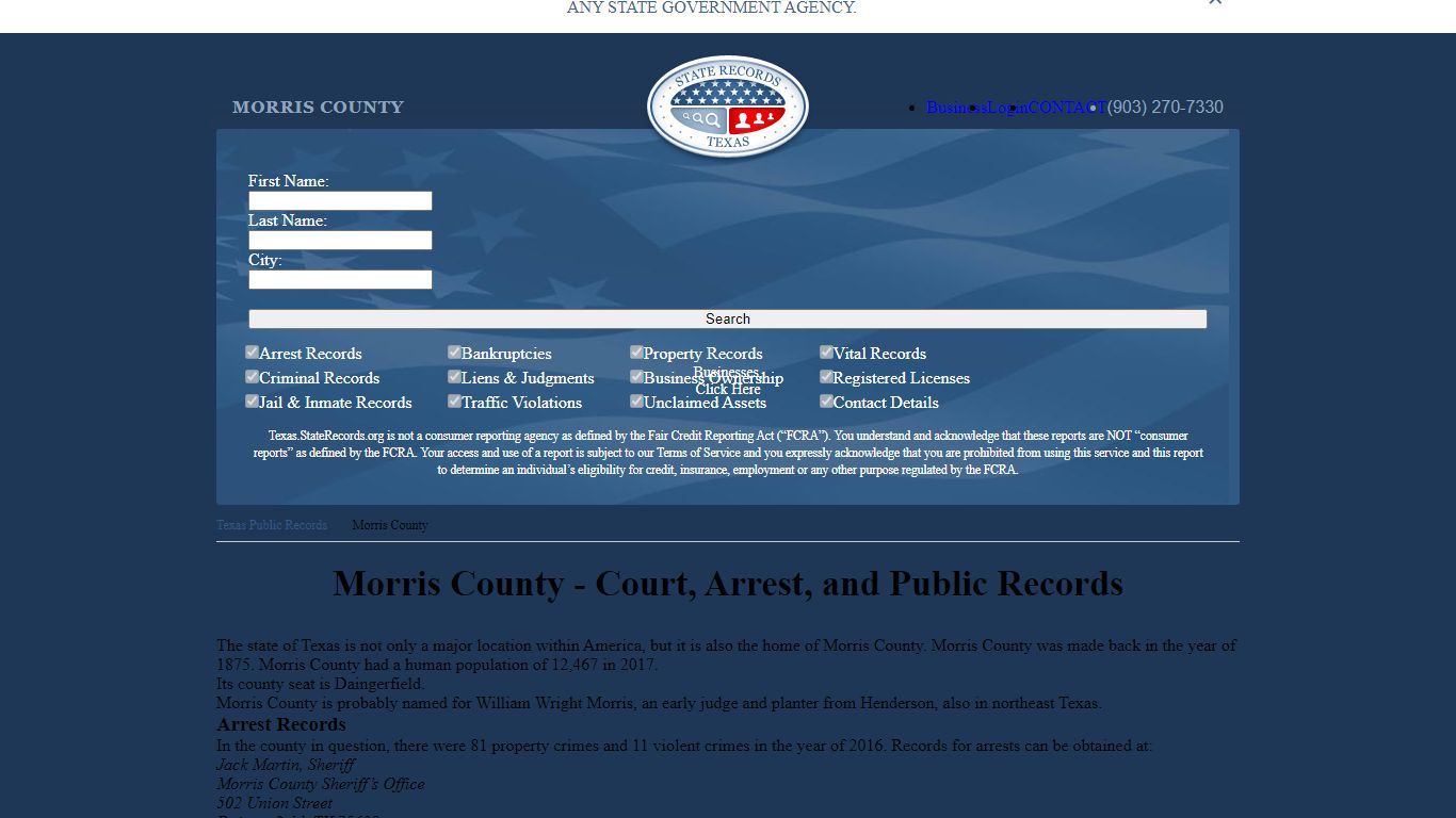 Morris County - Court, Arrest, and Public Records